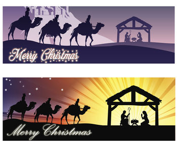 Wiper Blade Decal - 3  Wiseman Merry Christmas