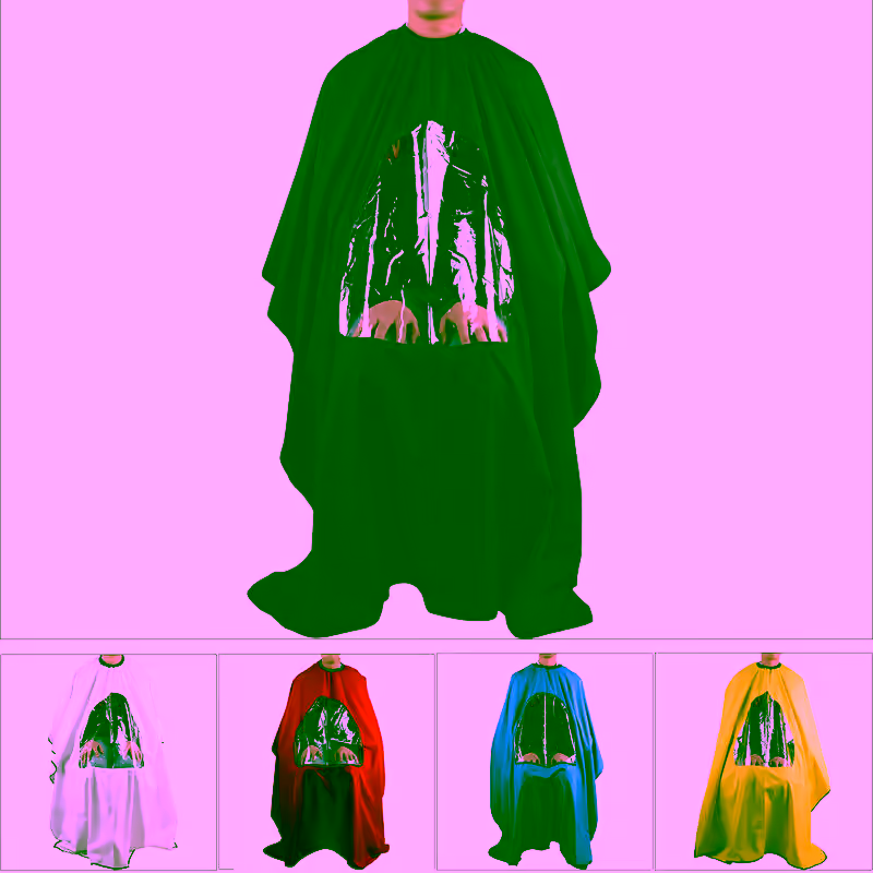 Barber - Salon Waterproof Apron See Through Window Smock