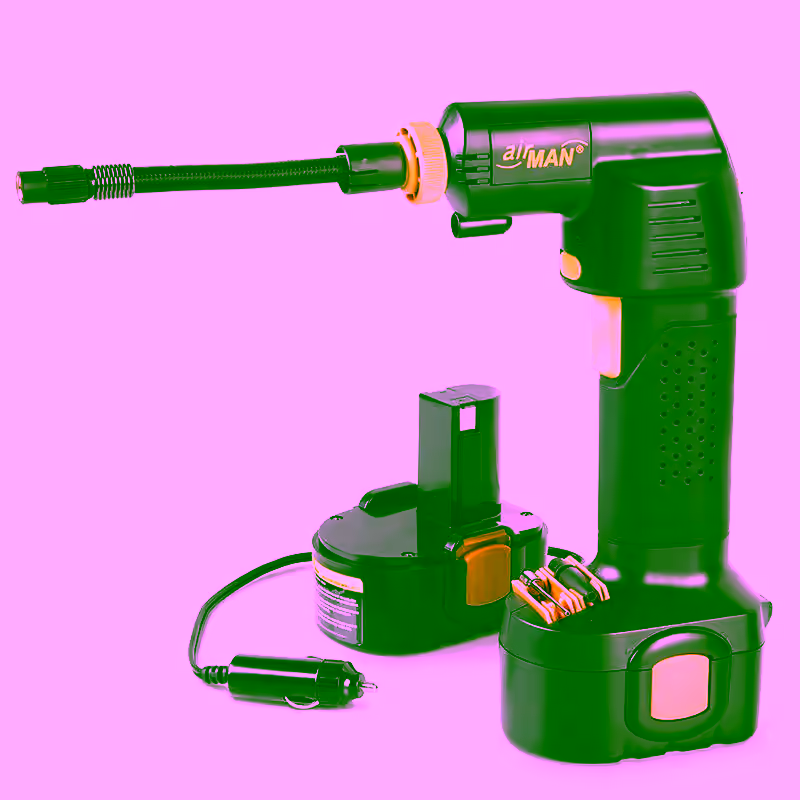 Air Man Digital Portable Air Compressor with Nozzle Adapters