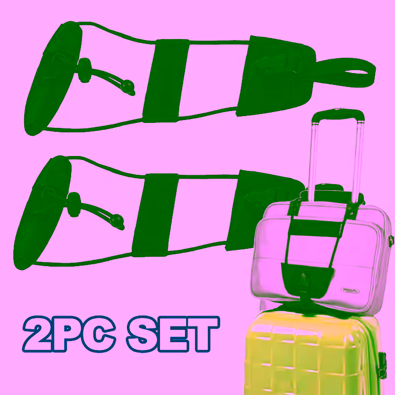 Luggage Bag Bungee - Adjustable Belt Strap For Carry On Bag Suitcase - 2pc