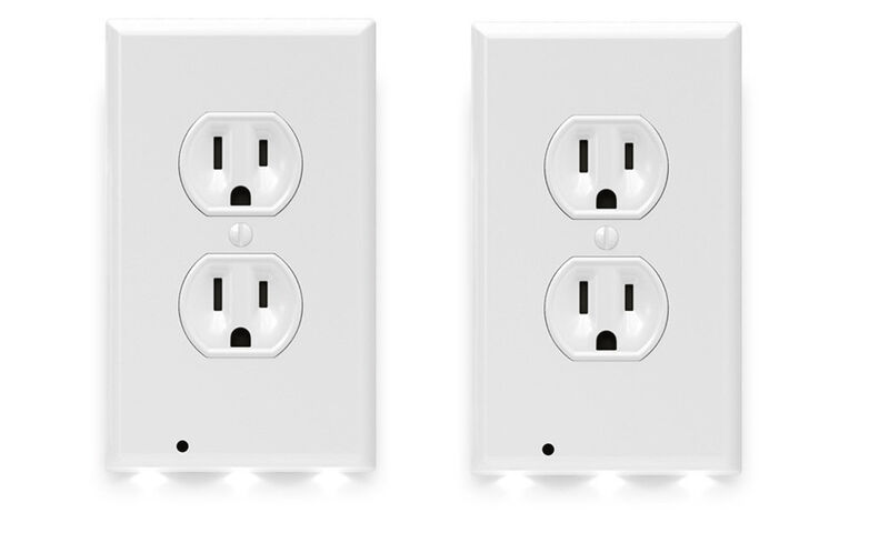 2 Wall Led Night Light Easy Snap On Cover Plate No Nightlight Wall Plate Night Light Led Snap Power Guidelight