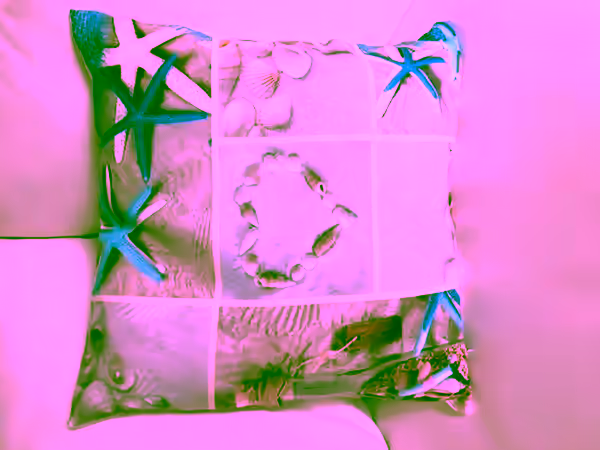 Throw Pillow Cover Beach Treasure Digital Print 17" X 17" - Sofa Cushion Pillow Case