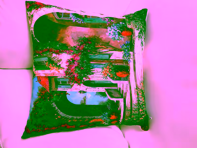 Throw Pillow Cover Italian Village Digital Print 17" X 17" - Sofa Cushion Pillow Case