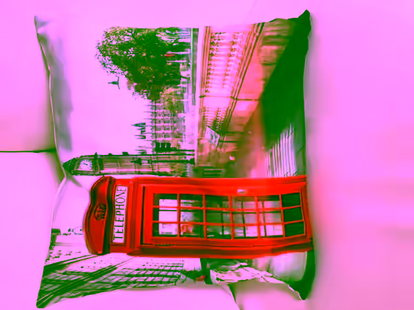 Throw Pillow Cover London Phone Booth Digital Print 17" X 17" - Sofa Cushion Pillow Case