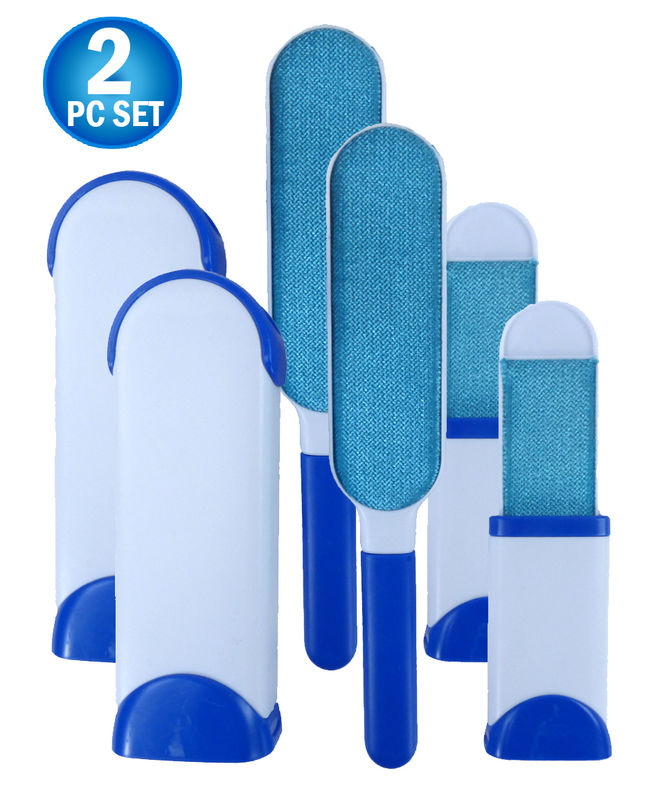 2 Fur Lint Remover Wand  - Double Sided Brush Self Cleaning Brush - Reusable Economical Pet Hair & Lint Remover For Clothing And Furniture