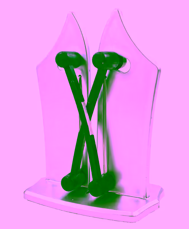 Kitchen Knife Sharpener, Triple-Action Carbide Austrian Tungsten Edge Sharpens, Hones, Polishes Serrated, Beveled, Standard Blades, Safe and Easy to Use