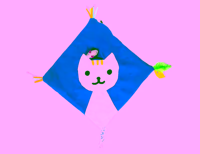 2 Kitty Cat Square Play Toy Mat - Entertains, Snuggles, & Comforts