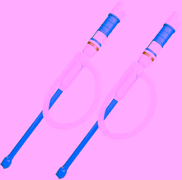 2 Turbo Electric Liquid Transfer Siphon Pump - Cordless Battery Powered Hand Held Operated, Quickly Transfers Gas, Liquid, Washing Fluid, Oil, Water, and More Safely