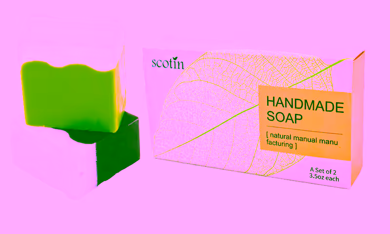 Activated Bamboo Charcoal Tea Tree Handmade Soap, All Natural Vegan Bar Soap with Essential Organic Oils Perfect for Acne Prone and Oily Skin, Long-Lasting (8oz)