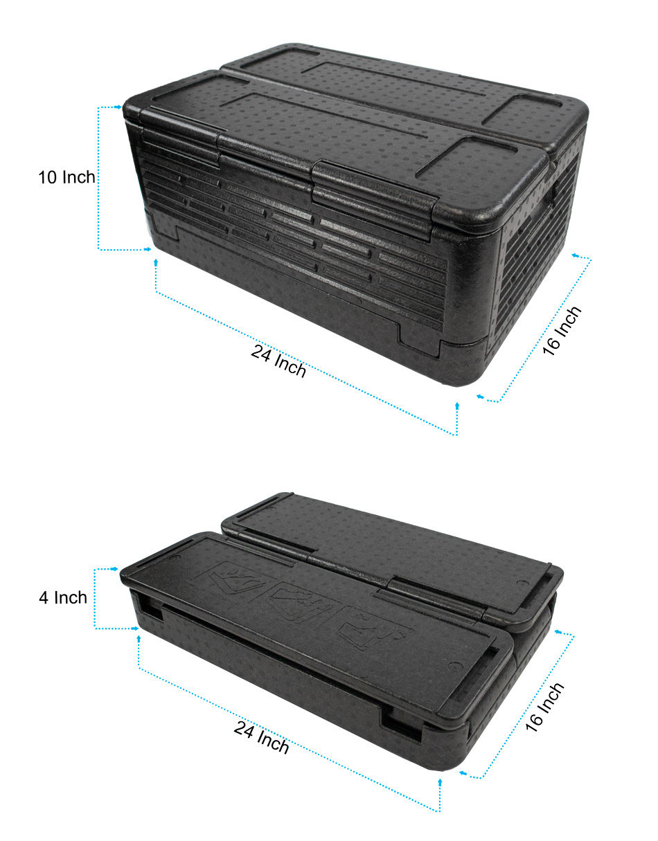 Cooling Chilling Collapsible Foam Cooler Chest Box - Insulated ...