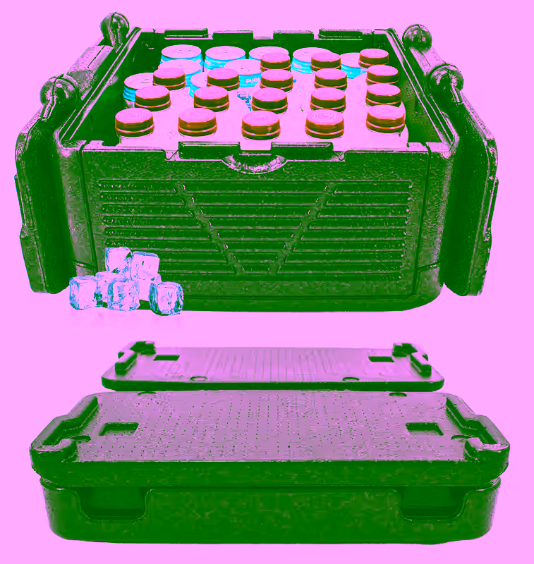 Cooling Chilling Collapsible Foam Cooler Chest Box - Insulated, Foldable, Portable, Lightweight, Iceless, Cold & Waterproof - Large