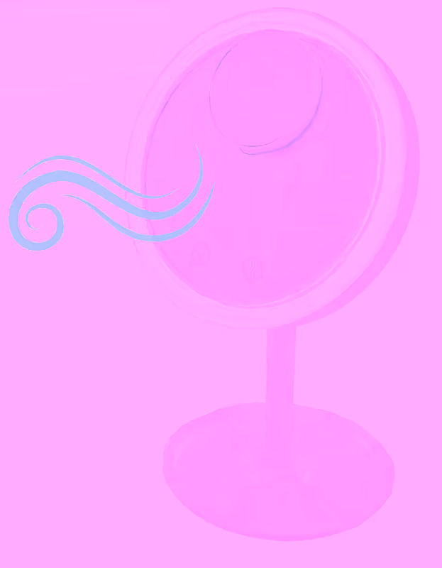 14 LED Makeup 5X Mirror 6.5" With Drying Fan, Plus 10x Mirror Attachment - Variable Light & Fan, Touch Screen - Portable & Cordless