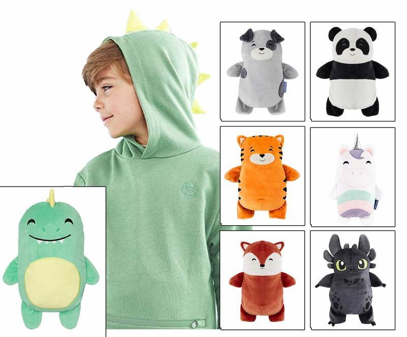 Kids Huggable Plush Pet Hoodie - The 2 in 1 Soft Plush Magical Pet Stuffed Animal Fleece Sweatshirt for Kids