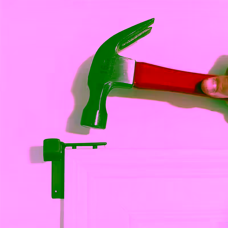 Tap n Secure Curtain Rod Brackets - No Drill Easy Hanging Curtain Rod - Window Trim Bracket - 2pc Set