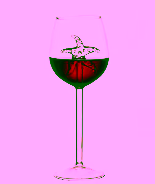 Starfish Wine Glass - Italian Red Wine Glass with 3D Starfish Inside - Creative Goblet Crystal Clear Glass High-end Glass Flute Perfect for Homes/Bars/Party
