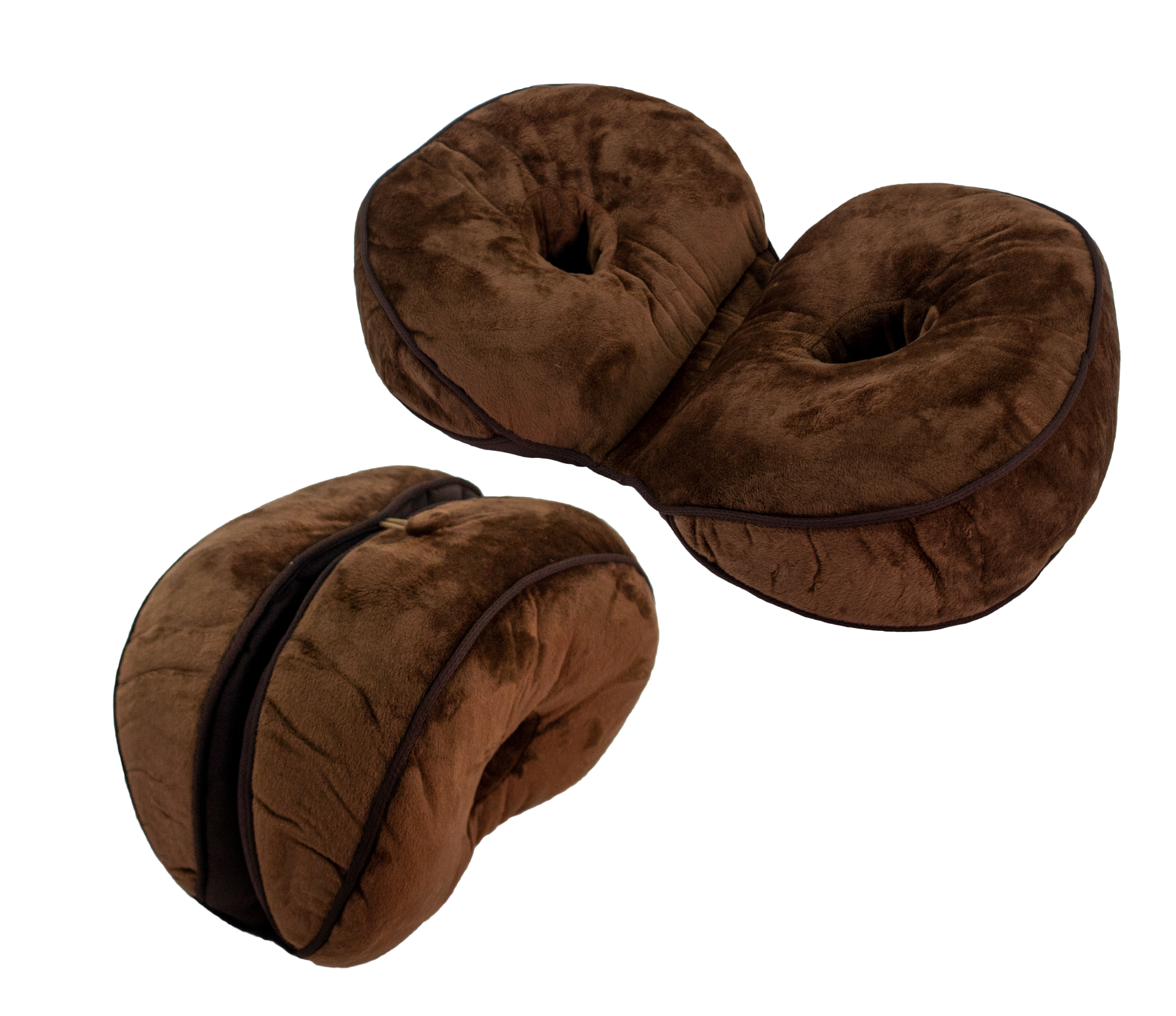 Dual Comfort Cushion Lift Hips Up Seat Cushion, Beautiful Buttocks Latex Cushion Orthopedic Posture Correction Cushion for Relief Sciatica Tailbone Hip Pain Fits in Car, Home Office - Brown