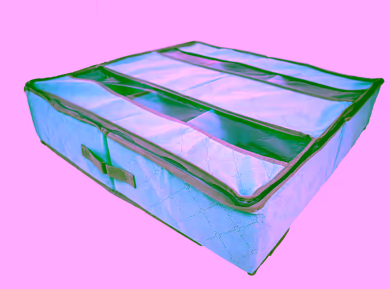 Under Bed Shoe Storage Holder Organizer Chest Container Drawer  - Underbed Zippered Shoe Holder Trunk Container W/ Clear Transparent Cover