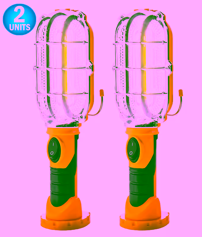 2 Cordless Ultra Bright LED Work Light - Magnetic Base, Hands Free Emergency Light, Indoor Outdoor Compact Light