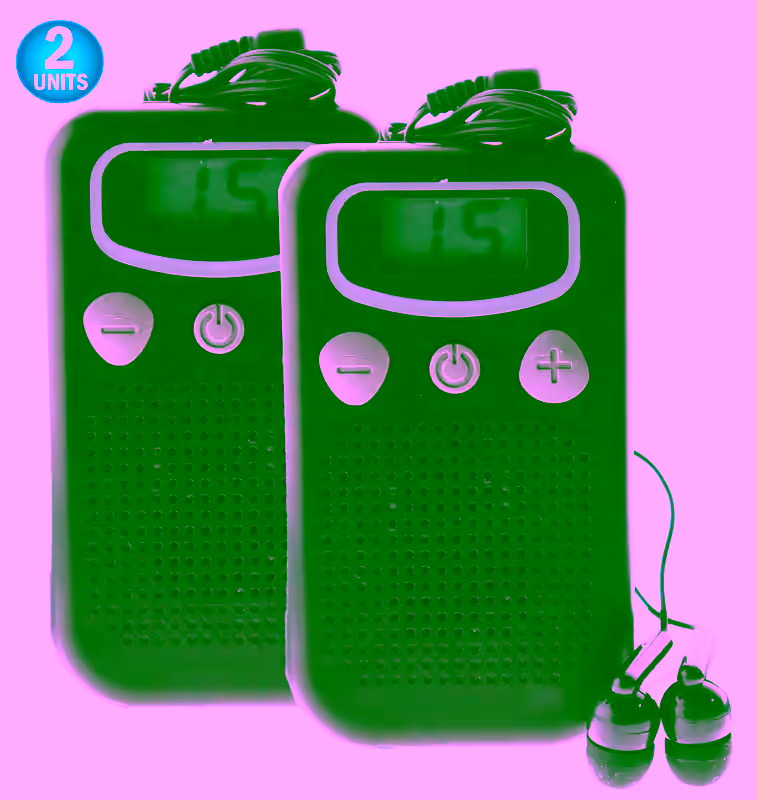 2 Magic Ear Personal Sonic Sound Amplifier Ear Personal Sound Amplifier with Case, Headphones and Discreet Earbuds