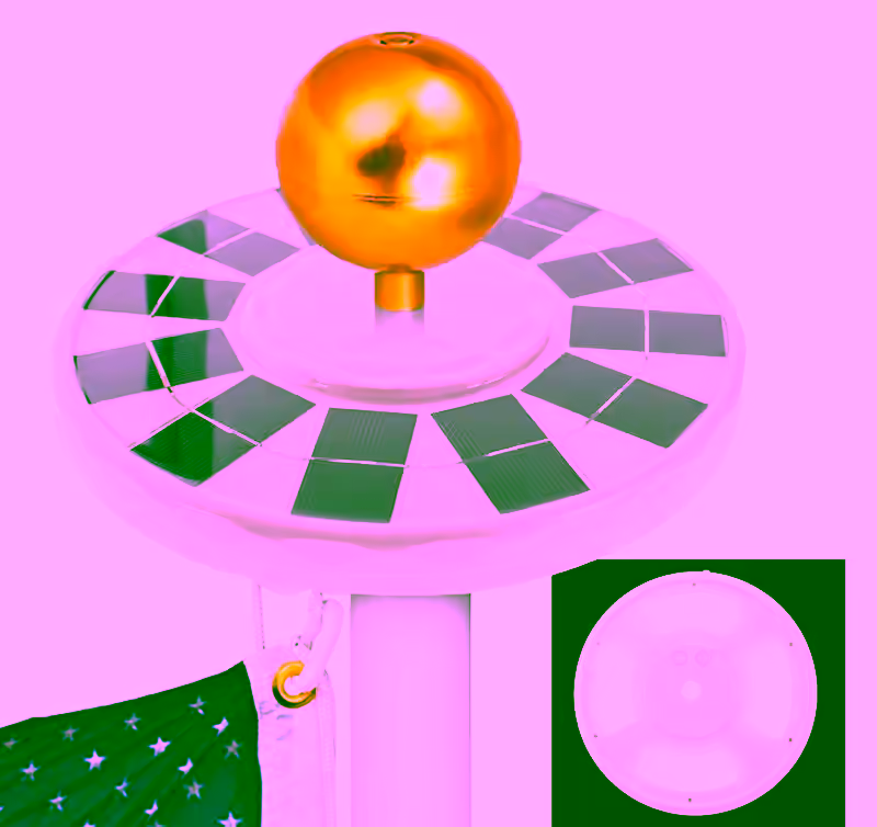 Solar Powered Flagpole Light - Ultra Bright 144 LEDs Flag Pole Light, 12 Efficient Solar Panels, 3 Modes, Auto On/Off, Weather-Resistant For Patriot Solar Glow