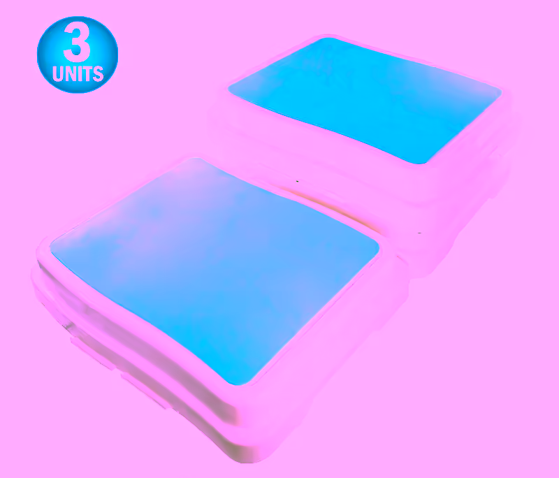 3 Portable Bath Platform Support Step - Stackable & Extendable Step Mat - Slip Resistant Elevated Platform For Bathroom Safety Aid for Handicap, Elderly Seniors Entering, Exiting Bathtub - Nonslip Heavy Duty Bathtub, Bed, Kitchen