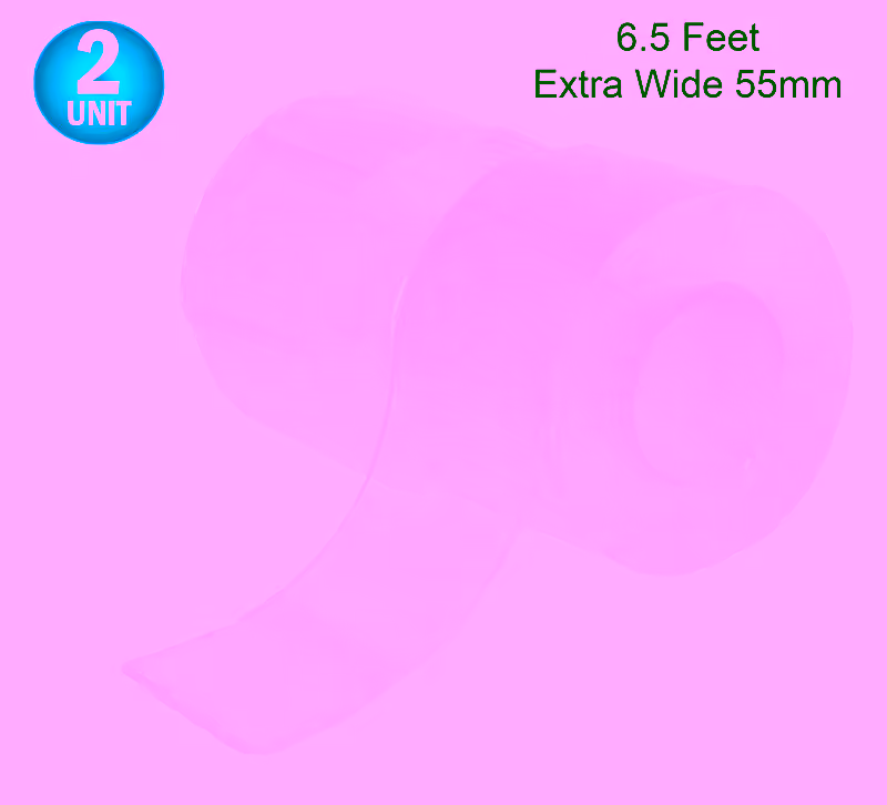 2pc Magic Gel Nano Silicone Extreme Grip Tape - Double-sided Reusable Washable Traceless Removable Grip Adhesive Clear Gel Tape - Extra Wide Premium