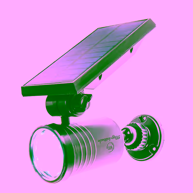 8 LED Solar Powered Motion Security Sensing Spotlight  - Outdoor IP66 Waterproof,  360°Rotatable 1400LM Warm Bright White Floodlight