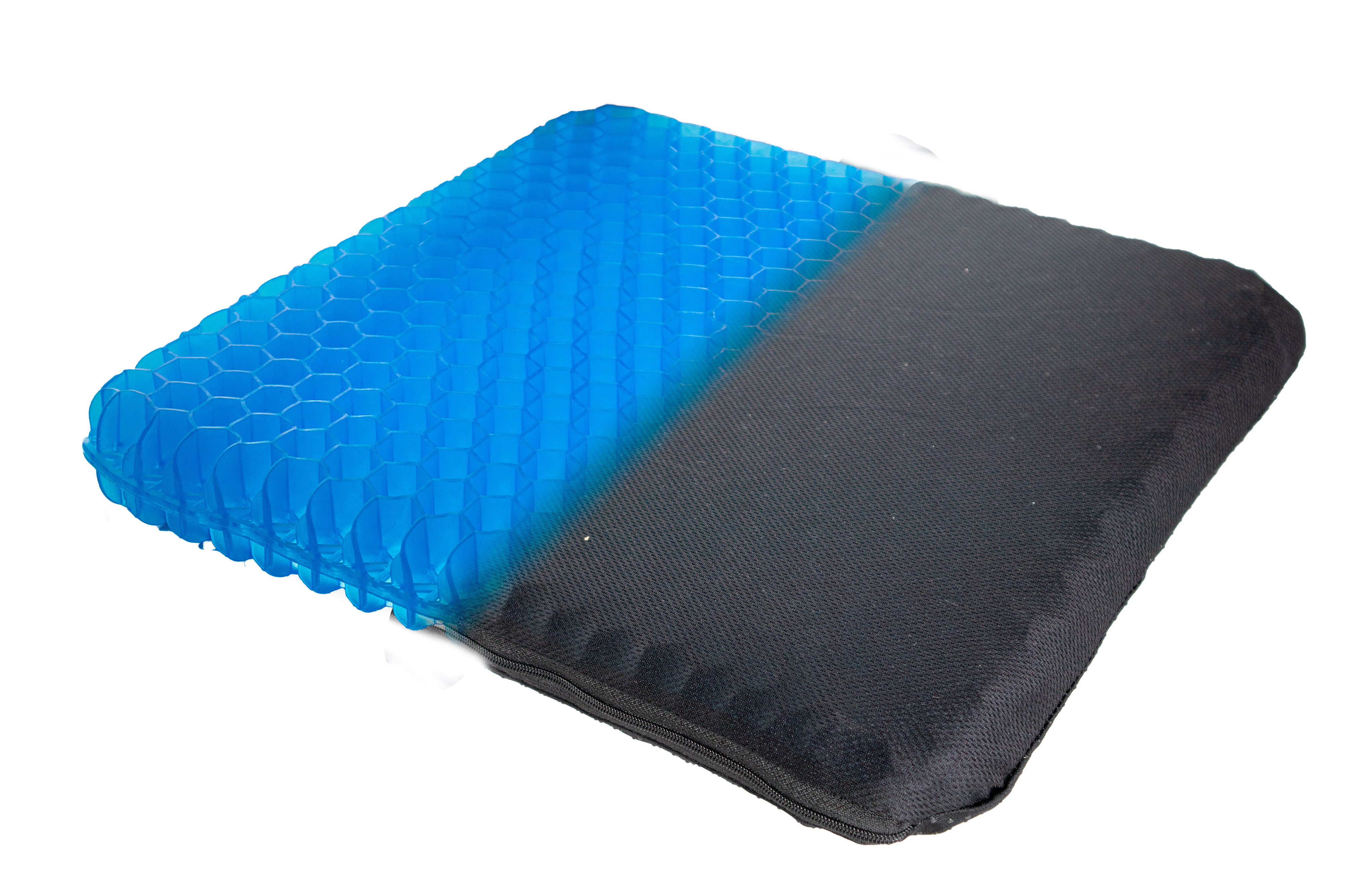 Honeycomb Orthopedic Gel Seat Cushion With Memory Foam - Blue Cooling Pad For Office & Car