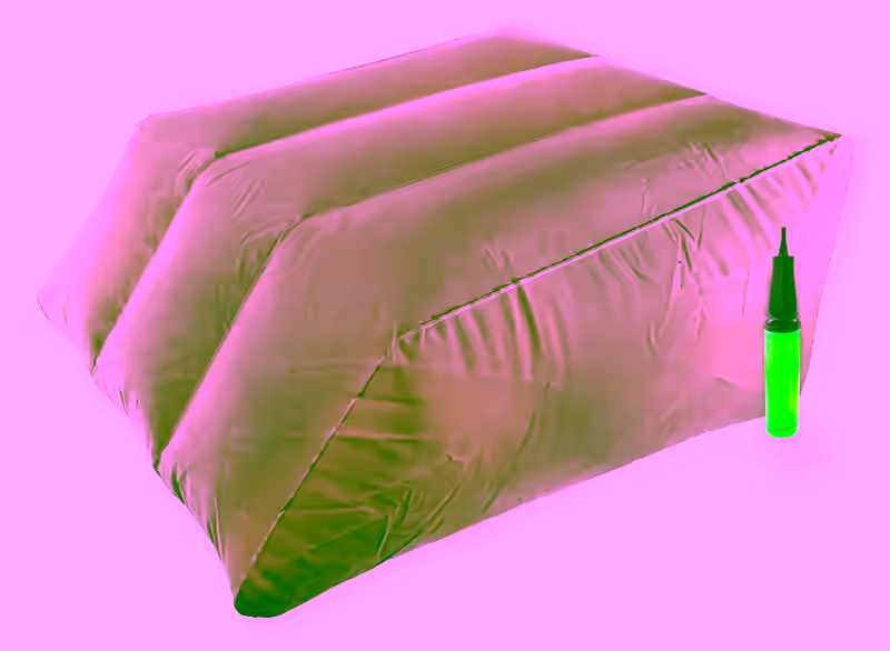 Leg Elevation Pillow Wedge - Inflatable Cushion Support Lifter For Knee Leg & Foot - Improves Circulation & Reduce Swelling, Sciatica, Hip Pain - Bed Raiser Backrest Prop