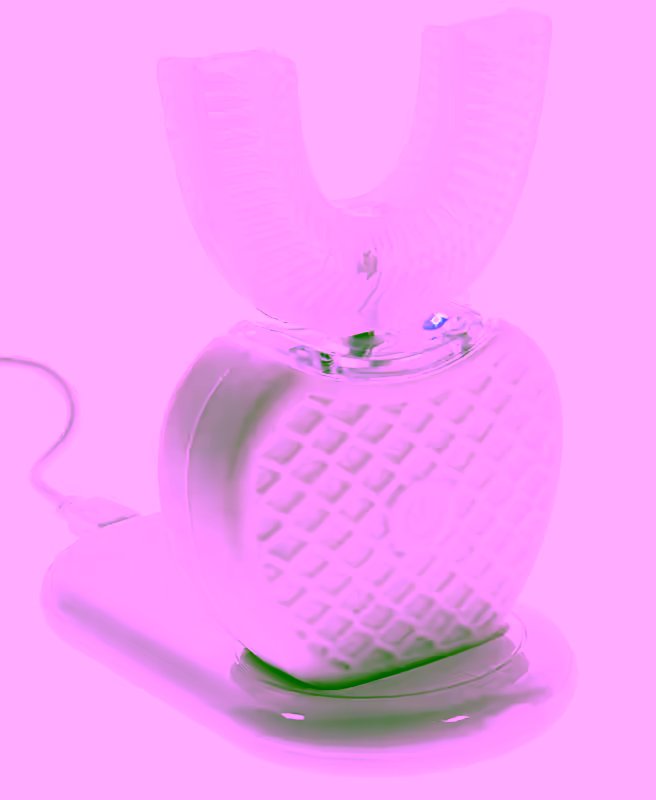 Ultrasonic Automatic 360° Toothbrush Portable Tooth Whitening, Washable and USB Wireless Rechargeable with Automatic LED Lights for Travel and Household