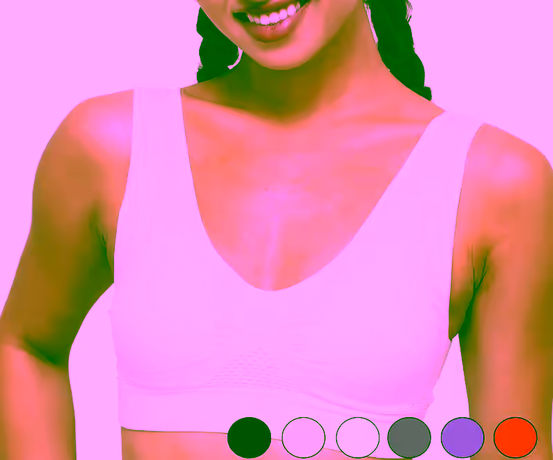 Seamless Support Wireless Comfort Bra - Breathable Mesh Design, Anti-Chafing, Removable Pads, Versatile & Easy Maintenance Stretch Sports Freedom Bra