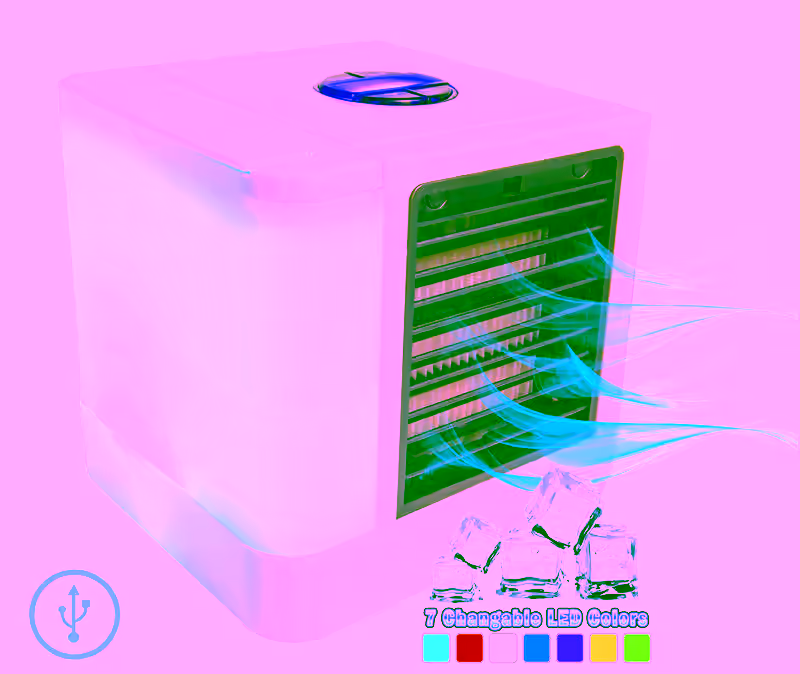 Polar Portable Air Conditioner - Small Personal Evaporative Space Cooler AC -  Sleep Edition - USB, Humidifier, Fan, With Sleep Timer (5-1)