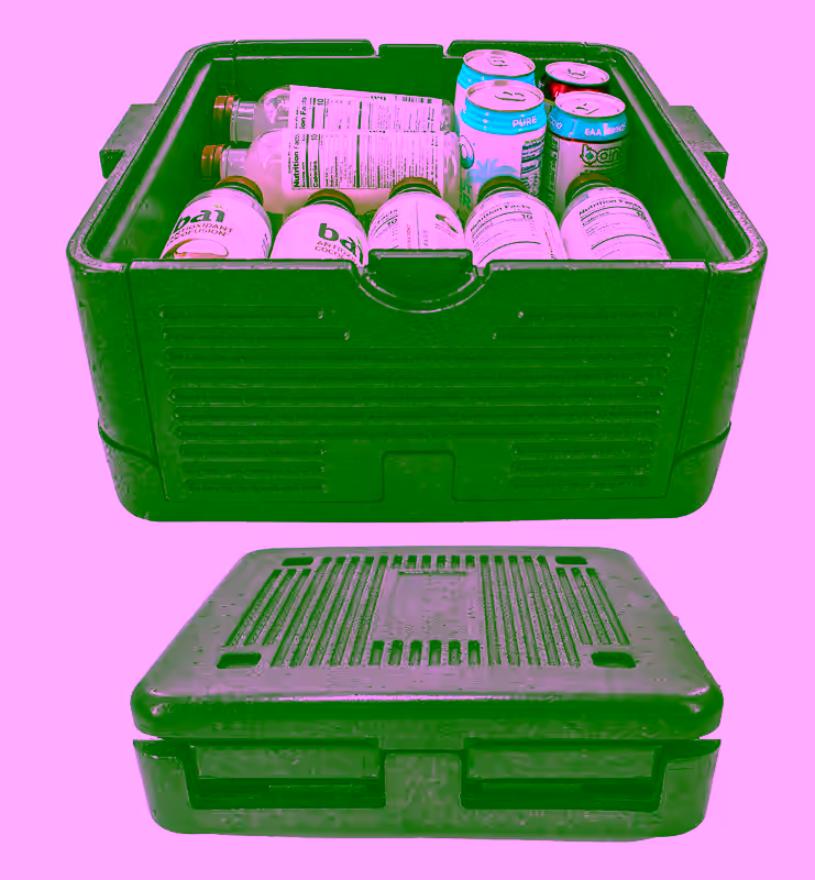 Cooling Chilling Collapsible Foam Cooler Chest Box - Insulated, Foldable, Portable, Lightweight, Iceless, Cold & Waterproof - Medium