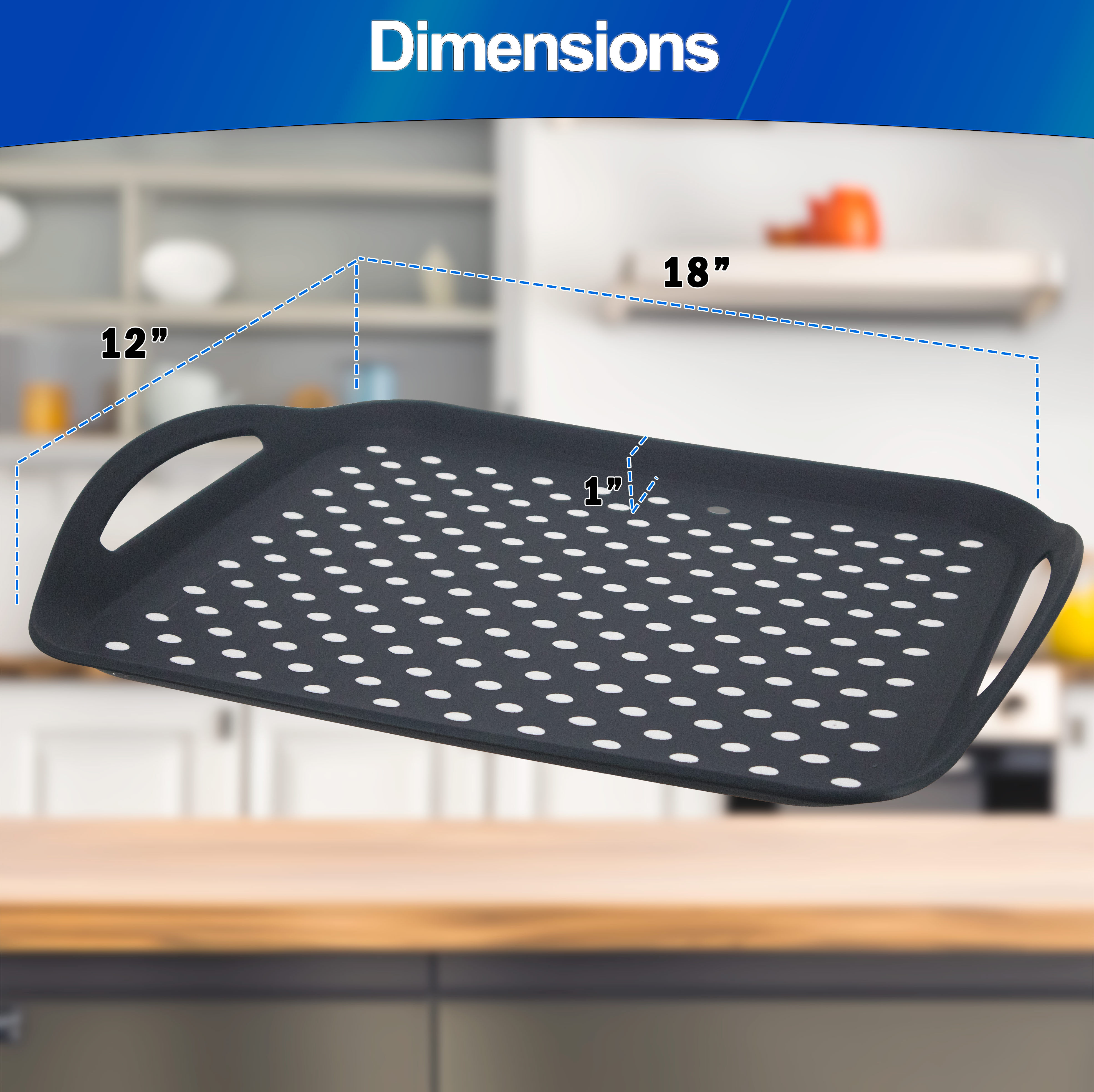 Non-Slip Tray with Food