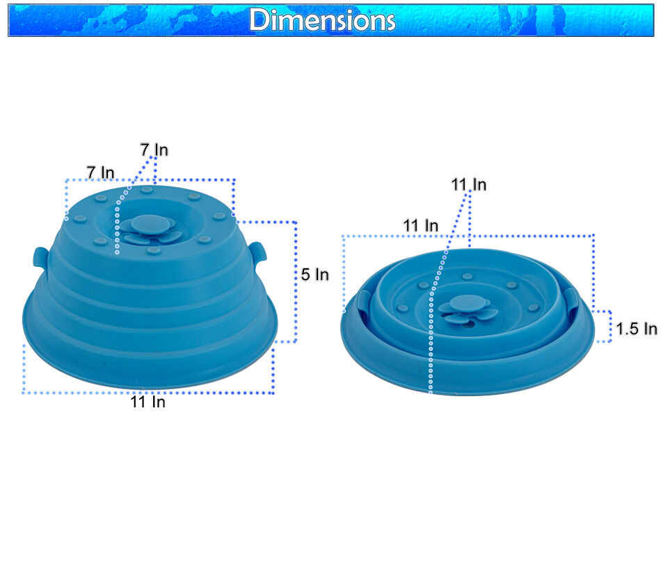 2pc Microwave Collapsible Hover Anti Splattering Magnetic Food