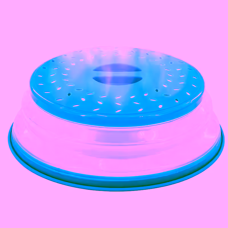 Microwave Splatter Guard Cover - Collapsible Lid for Food Protection and Easy Storage - BPA-Free, Dishwasher Safe, Heat-Resistant, Transparent, Fits Most Microwave Sizes - Ideal for Clean and Hassle-Free Microwave Cooking