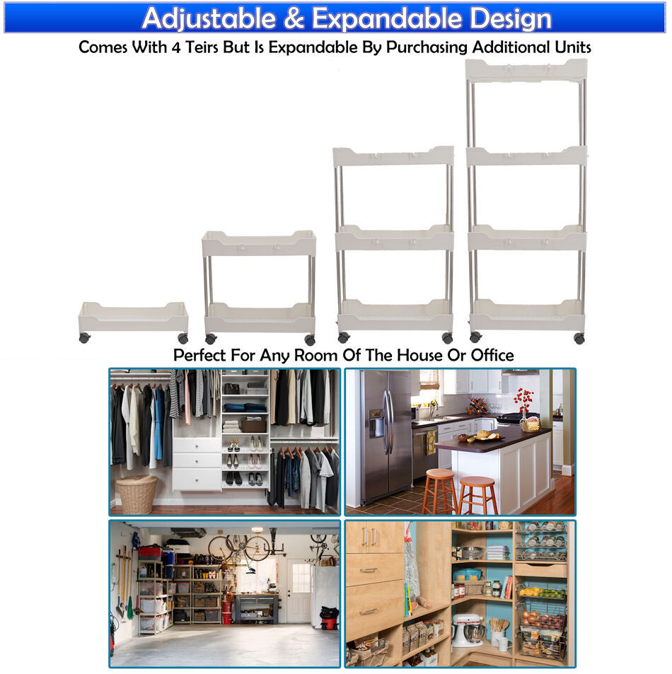 Adjustable Mobile Shelving Unit