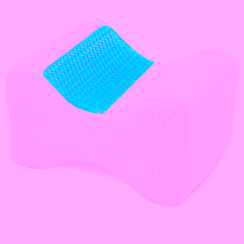 Orthopedic Cooling Gel & Memory Foam Knee Pillow - Ergonomic Leg Support Wedge, Lumbar & Spine Alignment for Side Sleepers & Pain Relief - Washable Soft Cover