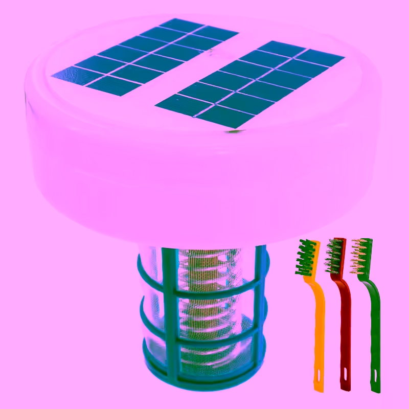 Solar Pool Ionizer with Copper & Steel Anode - Pool Water Cleaner, Reduces Chlorine, Algae & Maintenance Cost - Large Pool Coverage - Portable and Durable Design for Clear, Chlorine-Free Swimming Pools