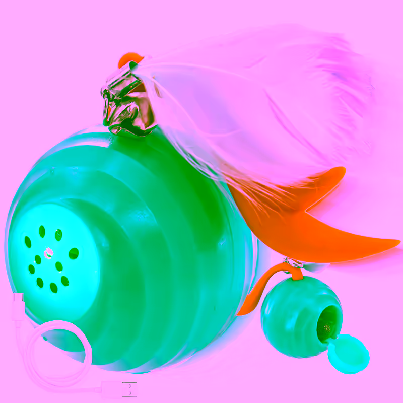 Automatic Interactive Ball Cat Toy with LED Light, Twirling Feathers & Hidden Catnip Compartment - USB Rechargeable Smart Robot Motion Activated Ball - 2.5"  for Indoor Cats, Enhances Exercise and Reduces Anxiety