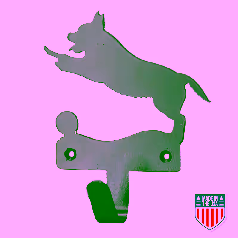 Wall-Mounted Dog Silhouette Hook - Decorative Metal Coat Rack and Key Holder for Pet Lovers - Compact 5.5" x 6.5" Organizer for Entryways and Lightweight Items