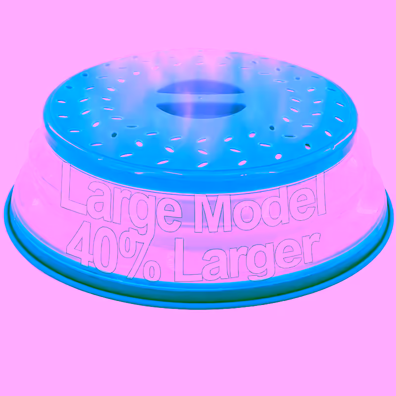 Microwave Splatter Guard Cover - Large - Collapsible Lid for Food Protection and Easy Storage - BPA-Free, Dishwasher Safe, Heat-Resistant, Transparent, Fits Most Microwave Sizes - Ideal for Clean and Hassle-Free Microwave Cooking