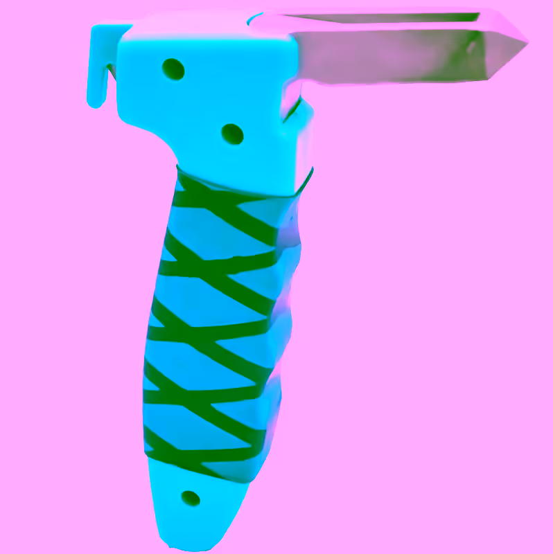 Car Assist Handle for Seniors – 3-in-1 Mobility Aid, Emergency Seat Belt Cutter & Window Breaker with Non-Slip Grip, Supports 350 lbs