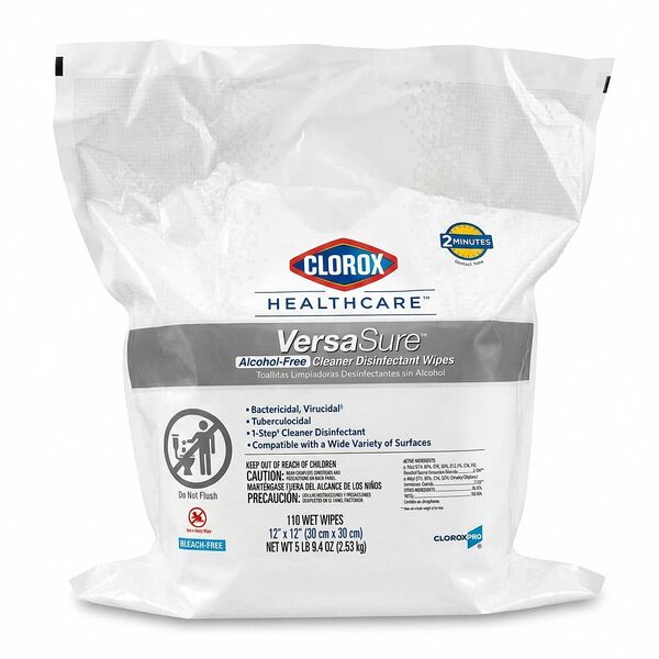 Clorox Healthcare VersaSure Alcohol-Free Disinfectant Wipes - 12 x 12 110 wipes