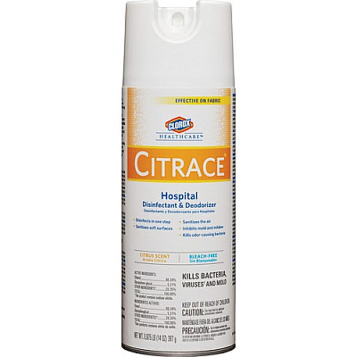 Clorox Healthcare Citrace Hospital Disinfectant & Sanitizer Citrus Scent 14 oz Aerosol Spray