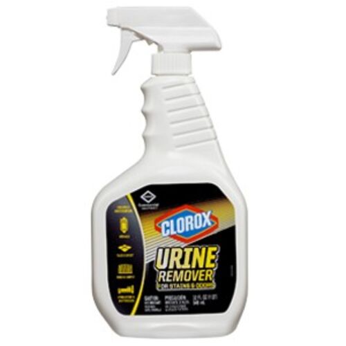 Clorox Urine Remover for Stains and Odors 32 oz Spray - Hydrogen Peroxide Formula Eliminates Pet Urine on Carpet Mattress Upholstery Tile and Grout