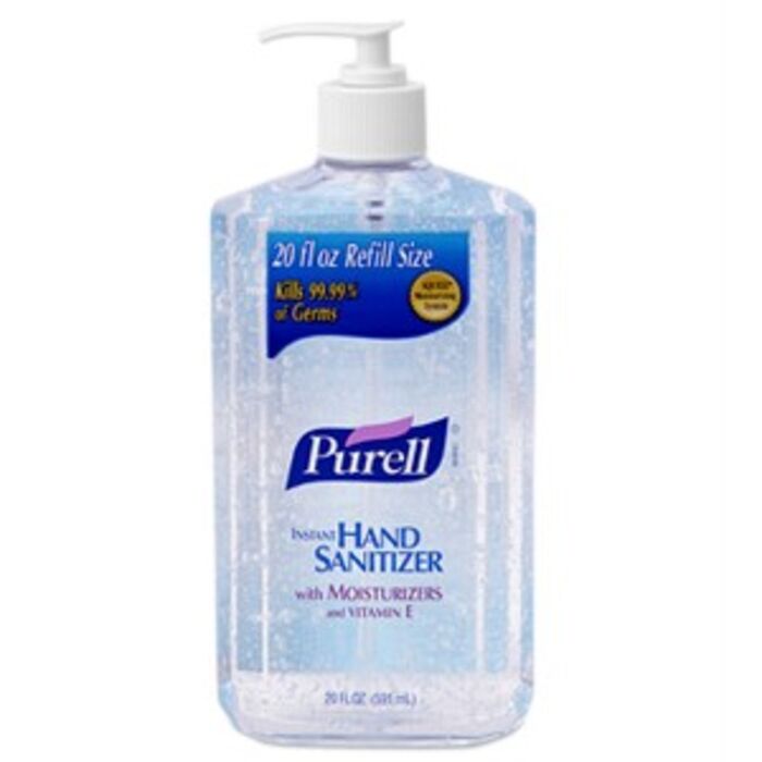 Purell Advanced Instant Hand Sanitizer 20 fl oz Pump Bottle with Moisturizers and Vitamin E Kills 99.99% of Germs Workplace Refill