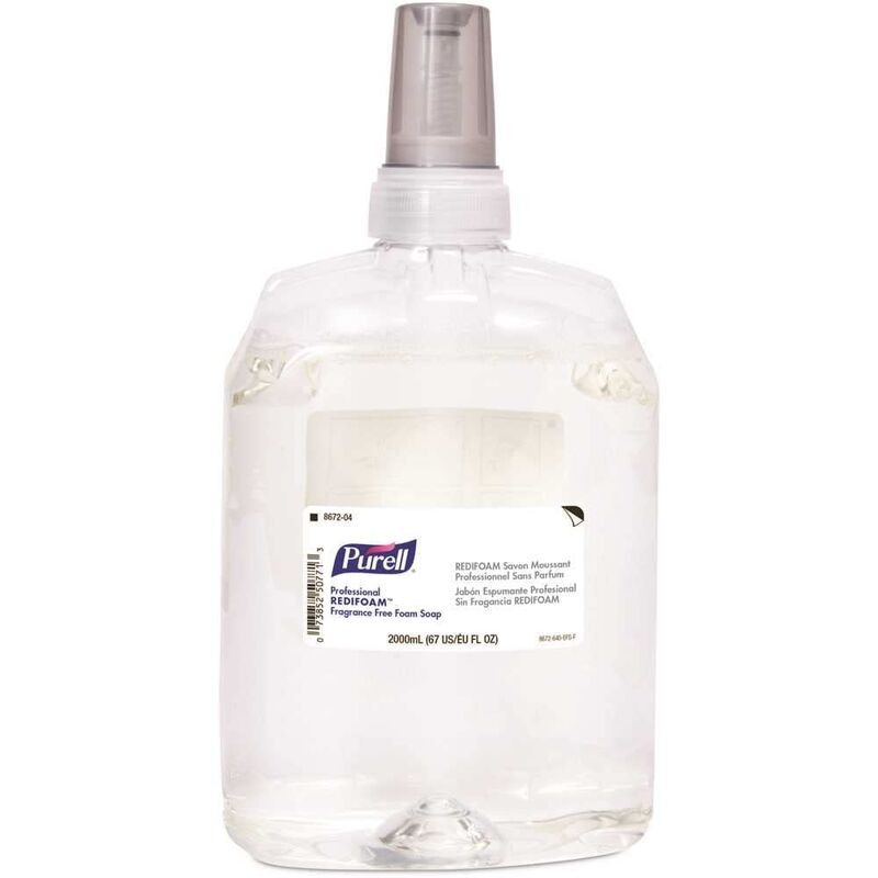 PURELL REDIFOAM Fragrance Free Foam Hand Soap Refill 2000 mL for CXR Dispensers, Fast Rinsing Water Saving Formula Free of Parabens, Phthalates and Dyes