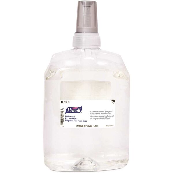 PURELL REDIFOAM Fragrance Free Foam Hand Soap Refill 2000 mL for CXR Dispensers, Fast Rinsing Water Saving Formula Free of Parabens, Phthalates and Dyes