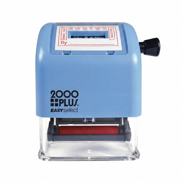 COSCO 2000PLUS Self-Inking Received Date Stamp, Red, 1x1.81 Inch Impression, Easy Select, 5-Year Date Band, Top Display for Office Documents